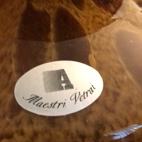 Tortoise MAESTRI VETRAI Handblown Glass Vase - Picture 5 of 8